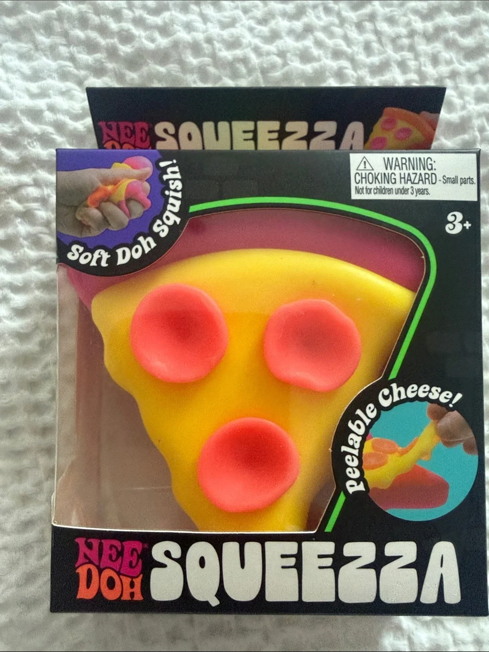 Authentic Squeezza Yellow & Pink Crust Pizza Slice
